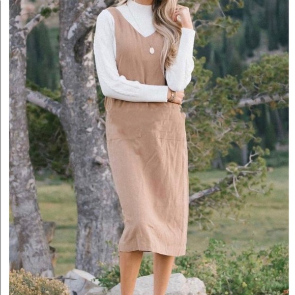 Tan midi dress - Picture 2 of 6